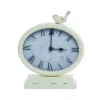 Transpac Wood 9.75 In. Off-White Everyday Bird Clock