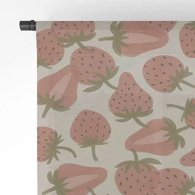 Alisa Galitsyna Strawberry Harvest 50" X 84" Single Panel Sheer Window Curtain - Society 6 - Image 3