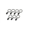 Versailles Home Fashions 7pk Steel Clip Window Curtain Rings - Brushed Nickel