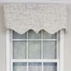 RLF Home Frizzia Regal Valance High Quality Window Treatment 3" Rod Pocket 50" X 17" Gray/Off-white