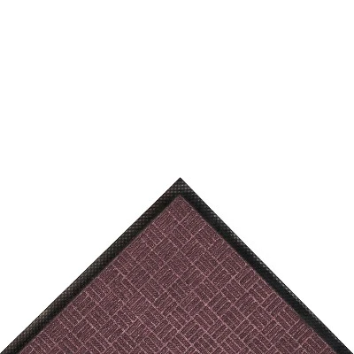 3'x4' Solid Doormat Burgundy/Black - HomeTrax - Image 2