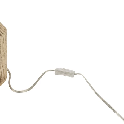 Beige 17" Braided Jute Tan Coastal Table Lamp - Nourison - Image 5