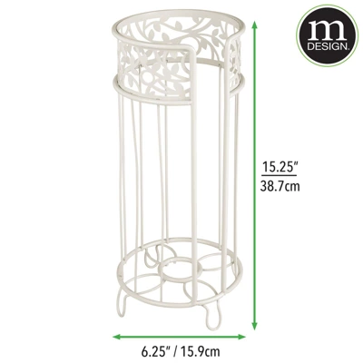 MDesign Metal Toilet Paper Holder Stand - Storage For 3 Rolls - Image 5