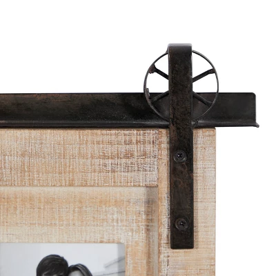 Wood 4 Slot Wall Photo Frame With Metal Accent Brown - Olivia & May - Image 2