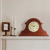 Bedford Clock Collection Mahogany Cherry Mantel Clock With Chimes