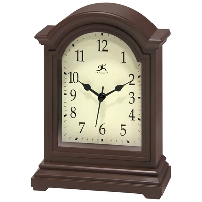 9" Tabletop Clock Antique Brown - Infinity Instruments - Image 3