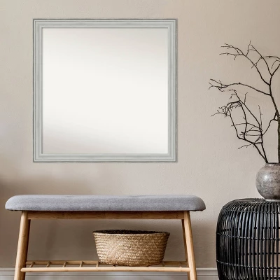 29" X 29" Non-Beveled Bel Volto Silver Wood Wall Mirror - Amanti Art - Image 6