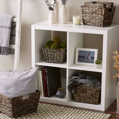 Design Imports Set Of 5 Gray Wash Hyacinth Baskets - Image 5