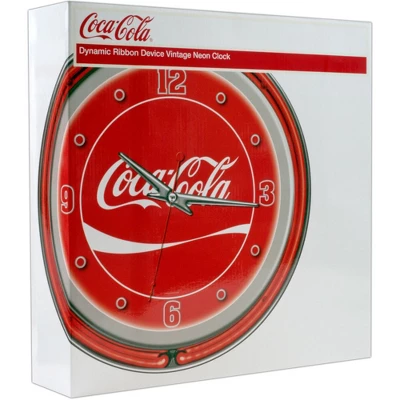 Coca-Cola Neon Clock With Two Neon Rings And Dynamic Ribbon - Image 2