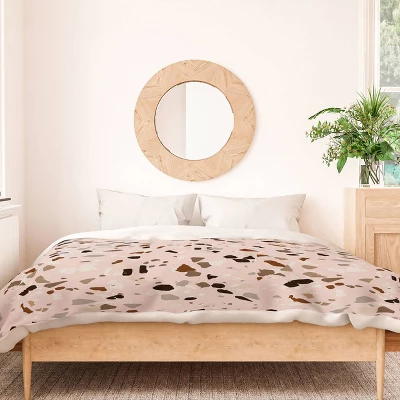 Holli Zollinger Terrazzo Ochre Duvet Cover Set Beige/Black - Deny Designs - Image 2