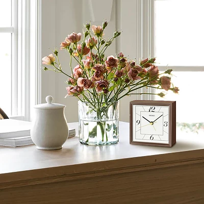Seiko 4" Seihokei Bedside Alarm - Brown - Image 4