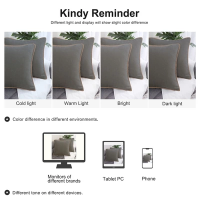 2 Pcs 18" X 18" Polyester Fabric Farmhouse Home Decor Design Decorative Pillow Cover - PiccoCasa - Image 5