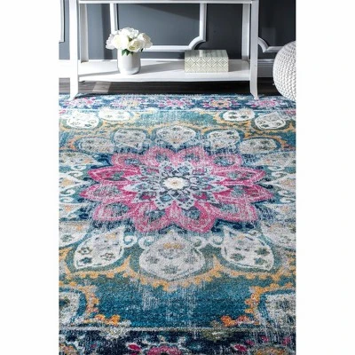 NuLOOM Kiyoko Vintage Floral Area Rug - Image 6