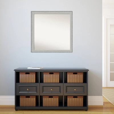 29" X 29" Non-Beveled Bel Volto Silver Wood Wall Mirror - Amanti Art - Image 5