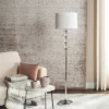 60" Riga Floor Lamp Clear/Chrome (Includes CFL Light Bulb) - Safavieh