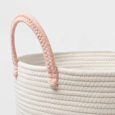 Large Color Block Coiled Rope Kids' Storage Basket Blue/White - Pillowfort™ - Image 2