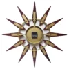 30" Metal Orion Wall Clock Walnut Brown - Infinity Instruments