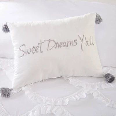 Full/Queen 4pc Ruffled Scallop Comforter Set White - Jessica Simpson - Image 7