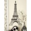 Metal Eiffel Tower 3D Wire Wall Decor With Crystal Embellishments Black - Olivia & May