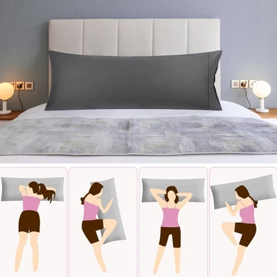 PiccoCasa Soft Cotton Body Zipper Closure 20"x 55" Pillowcase 1PC - Image 3