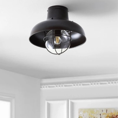 13" LED Metal Semi Flush Mount - Jonathan Y - Image 2