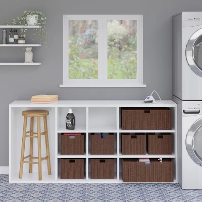 3pc Tessa Woven Rope 2 Small And 1 Large Basket Set Walnut - Winsome - Image 9