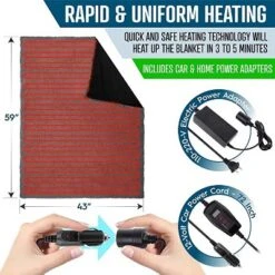 Zone Tech Faux Shearling Fleece Travel Blanket 2 Pack Grey Soft Plush Warm Fuzzy Automotive Cover 59"x43" Great For Winter Home Office And Camping