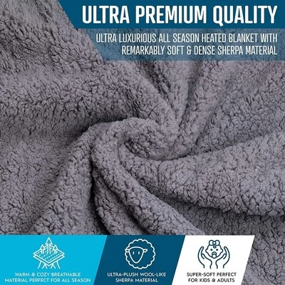 Zone Tech Faux Shearling Fleece Travel Blanket 2 Pack Grey Soft Plush Warm Fuzzy Automotive Cover 59"x43" Great For Winter Home Office And Camping - Image 6