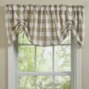 Park Designs Buffalo Check Lined Farmhouse Natural Valance 60"