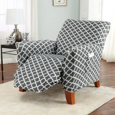 Great Bay Home Stretch Printed Washable Recliner Slipcover - Image 7