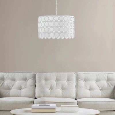 Abbot 4-Light Drum-Shaped Chandelier White - Hampton Hill - Image 2