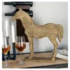 Traditional Carved Horse Sculpture (19") - Olivia & May