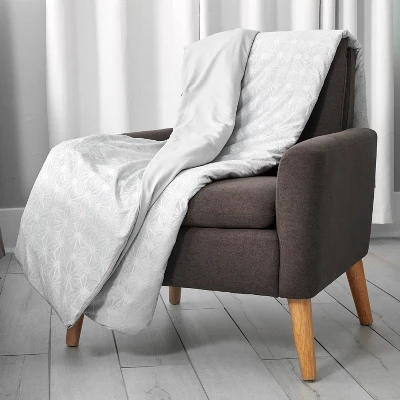 48"x72" Clean Comfort 20lbs Weighted Blanket With Removable Cover Gray - Sealy - Image 3