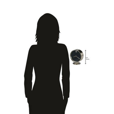 Howard Miller 645821 Howard Miller Aurora Tabletop Clock 645821 Nickel - Image 3