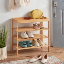 4 Tier Bamboo Shoe Rack - Brightroomā¢