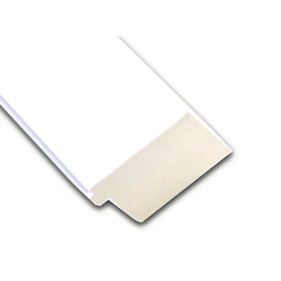 19" X 53" Non-Beveled Corvino White Wood On The Door Mirror - Amanti Art