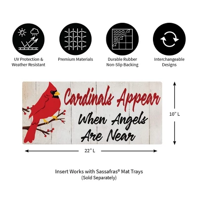 Evergreen When Angels Are Near Sassafras Indoor Outdoor Switch Doormat 1'10"x10" White