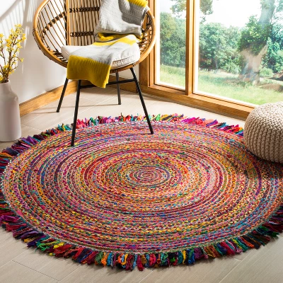 Vicki Stripe Woven Round Accent Rug - Safavieh - Image 2