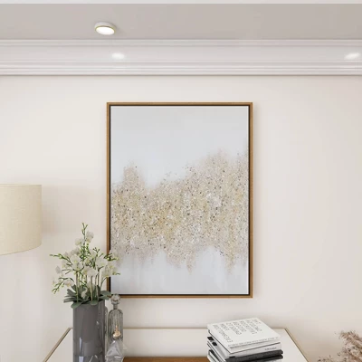 Glam Metal Abstract Framed Wall Art With Gold Frame Gold - CosmoLiving By Cosmopolitan - Image 4