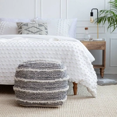 Ouray Pouf Blue/Ivory - Anji Mountain - Image 7