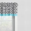 Bacati - Love Black/Turquoise Window Valance