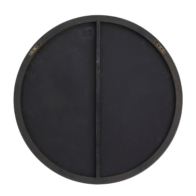 Contemporary Wood Round Wall Mirror - Olivia & May - Image 3