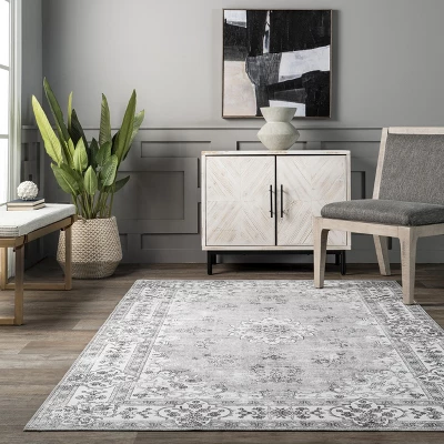 NuLOOM Ren Vintage Floral Machine Washable Area Rug - Image 7