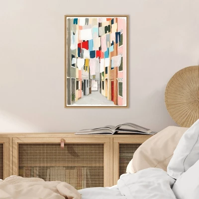 16" X 23" Laundry Day I By Grace Popp Framed Canvas Wall Art - Amanti Art - Image 6