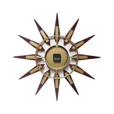 30" Metal Orion Wall Clock Walnut Brown - Infinity Instruments - Image 3