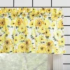 54"x14" Sunflower Print Window Valance Yellow - No. 918