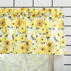 54"x14" Sunflower Print Window Valance Yellow - No. 918