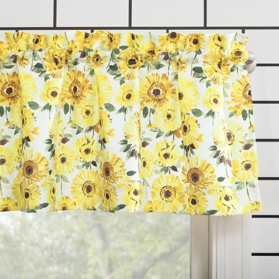 54"x14" Sunflower Print Window Valance Yellow - No. 918