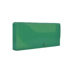 JAM Paper Plastic Pencil Case Snap Button Pencil Case Box Dark Green 166532741
