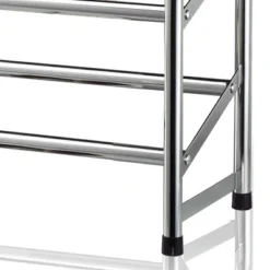 Home Basics 2-Tier Chrome Expandable Shoe Rack